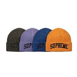 SUPREME MELANGE BEANIE BLACK